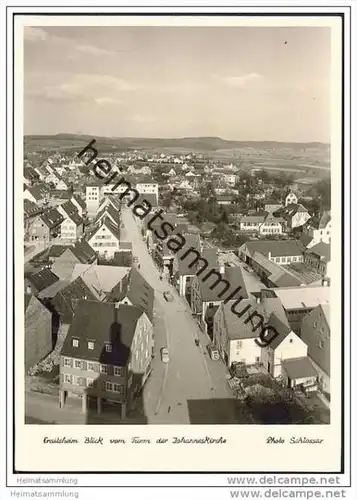 Crailsheim - Blick vom Turm der Johannes-Kirche - Foto-AK Grossformat