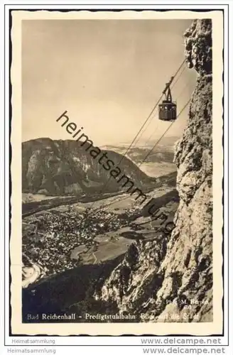 Bad Reichenhall - Predigtstuhlbahn - Blick auf die Stadt - Foto-AK