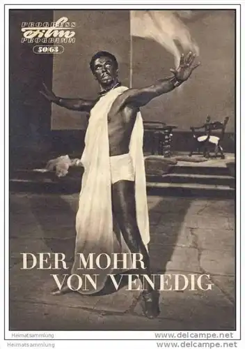 Progress-Filmprogramm 50/63 - Der Mohr von Venedig