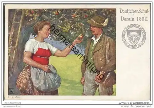 Frau mit Apfel - Karl Friedrich Gsur - Deutscher Schulverein