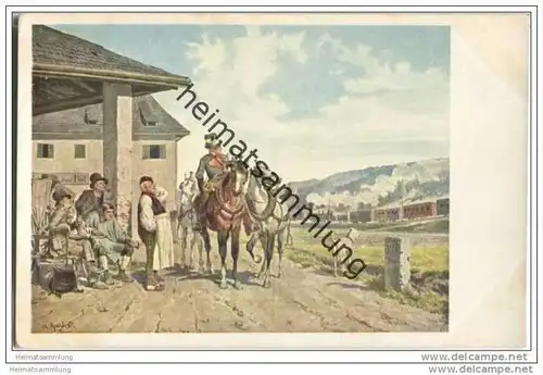 Postillion und Eisenbahn - Alois Greil - Ostmark Bund deutscher Österreicher