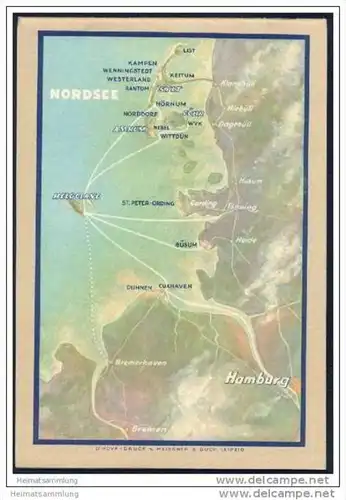 Nordsee - Dich ruft das deutsche Meer 1932 - 32 Seiten mit 16 Abbildungen u. a. Helgoland Turbinenschnelldampfer