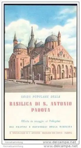 Basilica di S. Antonio Padova 50er Jahre- 14 Seiten mit 24 Abbildungen - in italienischer Sprache