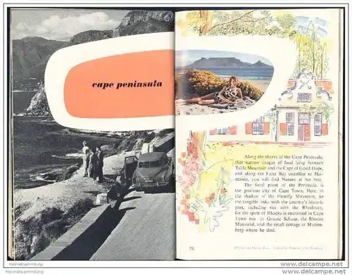 South Africa coasts and mountains 60er Jahre - 40 Seiten mit 30 Abbildungen - in englischer Sprache