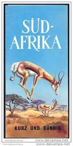 Süd-Afrika - kurz und bündig 1962 - Faltblatt mit 23 Abbildungen