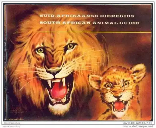 South African Animal Guide ca. 1950 - Designed by Kobus Esterhuysen - 54 Seiten mit unzähligen Tieren