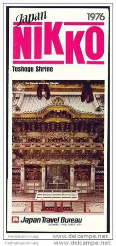 Japan 1976 - Nikko - Faltblatt mit 11 Abbildungen