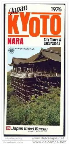 Japan 1976 - Kyoto - Faltblatt mit 13 Abbildungen