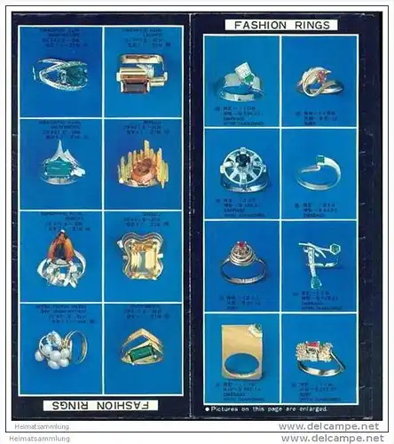 Japan 70er Jahre - Pearls and Jewelry by Tasaki - Schmuckdesigner Tasaki - Faltblatt mit vielen Abbildungen