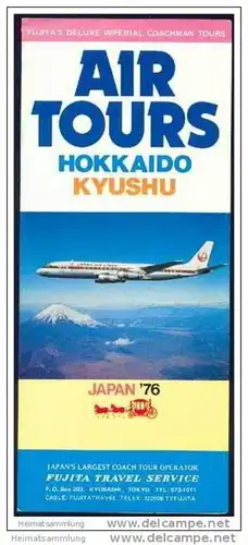 Japan - Hokkaido Kyushu 1976 - Faltblatt mit 14 Abbildungen