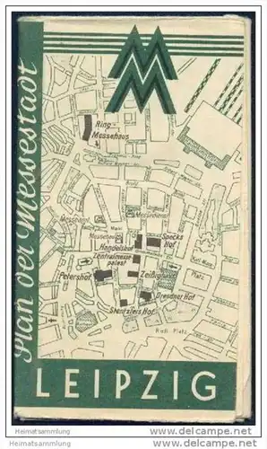 Leipzig 1947 - Plan der Messestadt - Herausgeber Leipziger Messeamt