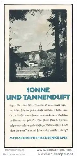 Morgenröthe-Rautenkranz 30er Jahre - Faltblatt mit 7 Abbildungen