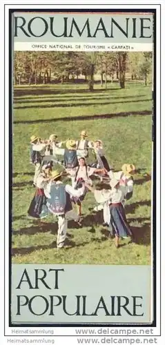Roumanie - Art populaire 60er Jahre - Faltblatt mit 12 Abbildungen