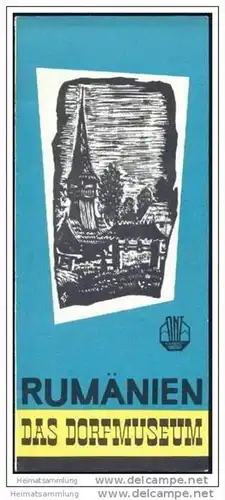 Rumänien - Das Dorf-Museum 60er Jahre - Faltblatt mit 8 Abbildungen