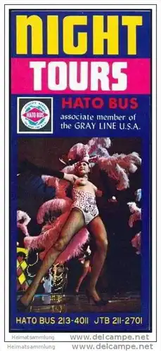 Tokyo Tours Hato Bus 70er Jahre - 8 Seiten mit 25 Abbildungen