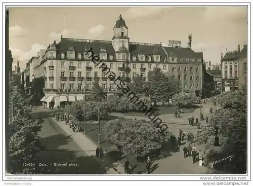 Oslo - Eidsvoll plass - Foto-AK Grossformat