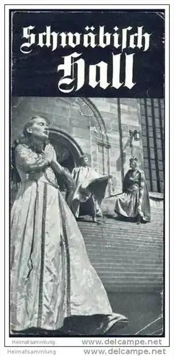 Schwäbisch Hall 1950 - Faltblatt mit 7 Abbildungen