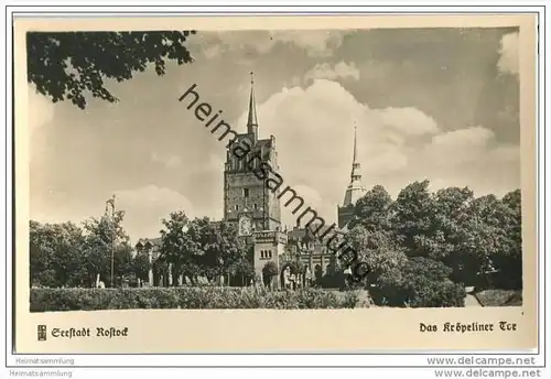 Seestadt Rostock - Kröpeliner Tor - Foto-AK