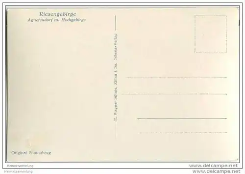 Jagniatkow - Agnetendorf - Hochgebirge - Foto-AK