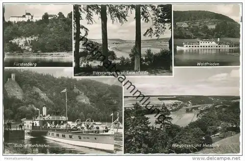 Oberweser - Waldfrieden - Karlshafen - Würgassen - Beverungen - Foto-AK