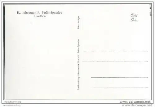 Berlin-Spandau - Ev. Johannesstift - Havelheim - Foto-AK