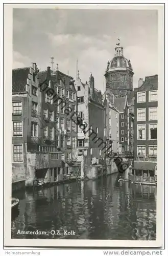 Amsterdam O.Z. Kolk - Foto-AK gel. 1952