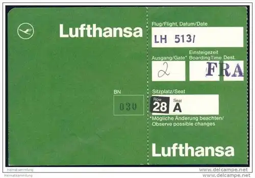 Boarding Pass - Lufthansa