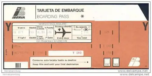 Boarding Pass - Iberia
