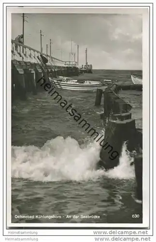 Kühlungsborn - Seebrücke - Foto-AK 30er Jahre