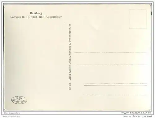 Hamburg - Rathaus - Foto-AK Grossformat 30er Jahre