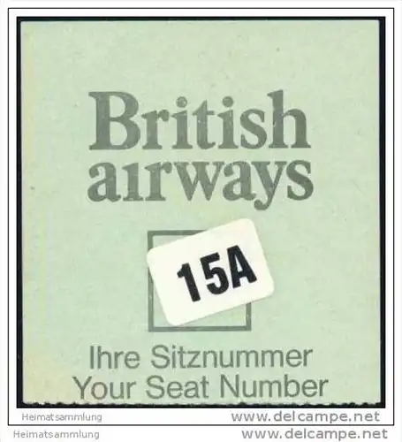 Boarding Pass - British Airways