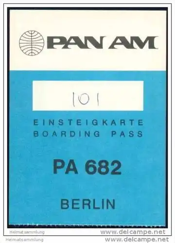 Boarding Pass - PAN AM