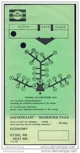 Boarding Pass - KLM Royal Dutch Airlines