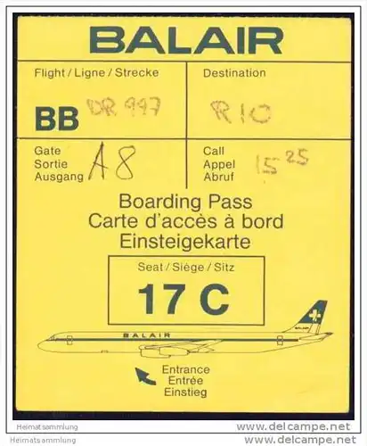 Boarding Pass - Balair