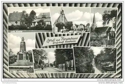 Neuenhaus - Grafschaft Bentheim - Kirche - Oelwall 50er Jahre