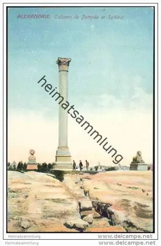 Alexandrie - Colonne de Pompee et Sphinx