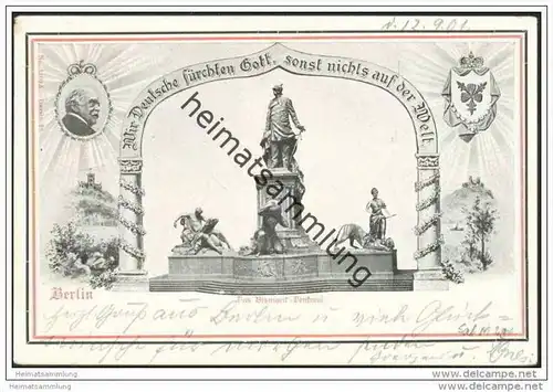 Berlin - Bismarck-Denkmal - Propaganda - Stempel Gross-Lichterfelde (Potsdamer Bahn)