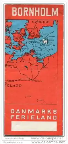 Dänemark - Bornholm - Danmarks Ferieland 1938 - 12 Seiten mit 23 Abbildungen - in dänischer Sprache - Hotelliste