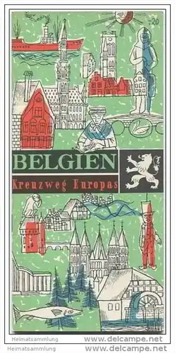 Belgien - Kreuzweg Europas - 36 Seiten Wissenswertes über Belgien 60er Jahre