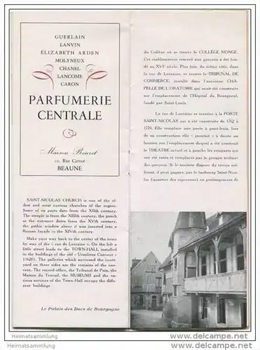Beaune - 30 Seiten mit 9 Abbildungen - Plan - in französischer und englischer Sprache - Faltblatt in deutscher Sprache