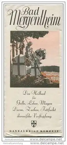Bad Mergentheim 1932 - 12 Seiten mit 23 Abbildungen - Bäderpreise und Kurabgabe