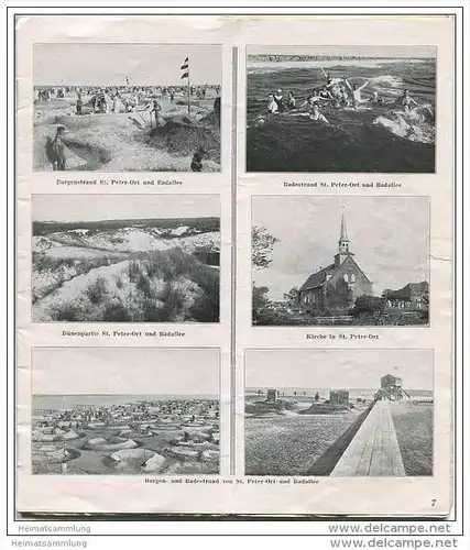 St. Peter-Ording - Schleswig-Holstein - 32 Seiten mit 80 Abbildungen u. a. Villen Pensionen und Hotels 30er Jahre