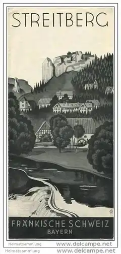 Streitberg - Faltblatt mit 7 Abbildungen 30er Jahre
