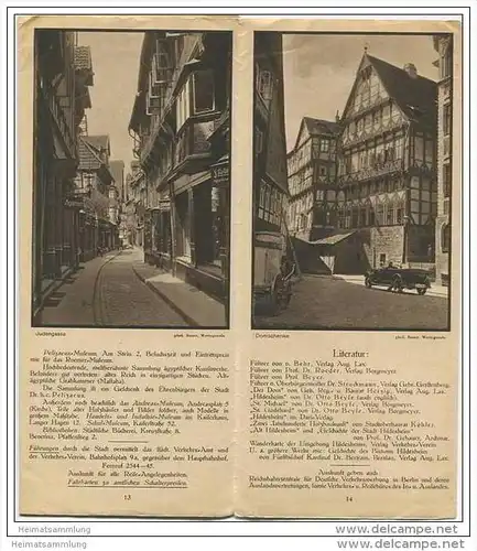 Hildesheim 30er Jahre - Faltblatt mit 14 Abbildungen