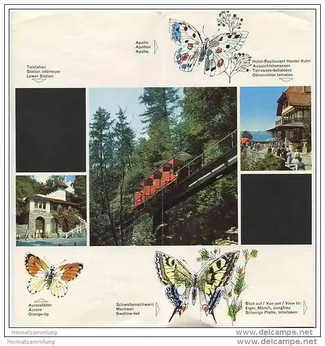 Harder Kulm 60er Jahre - Faltblatt mit 7 Abbildungen