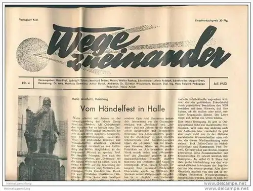 Wege zueinander - Zeitung Nr. 4. Juli 1953