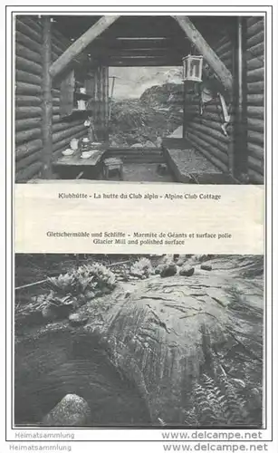 Luzern - Gletschergarten - Faltblatt mit 7 Abbildungen