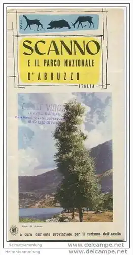 Scanno - Nationalpark 50er Jahre - Faltblatt in italienischer Sprache mit 10 Abbildungen