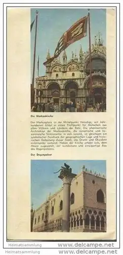 Venedig 50er Jahre - Faltblatt mit 19 Abbildungen
