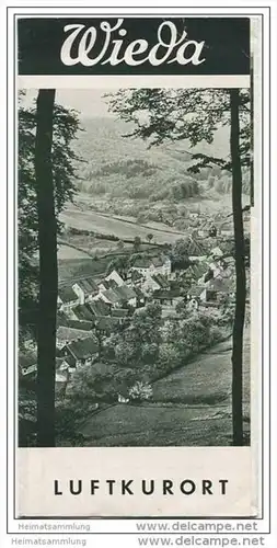 Wieda 30er Jahre - Faltblatt mit 5 Abbildungen - beiliegend: Kurgebühren-Ordnung - Hotel- und Gaststättenverzeichnis